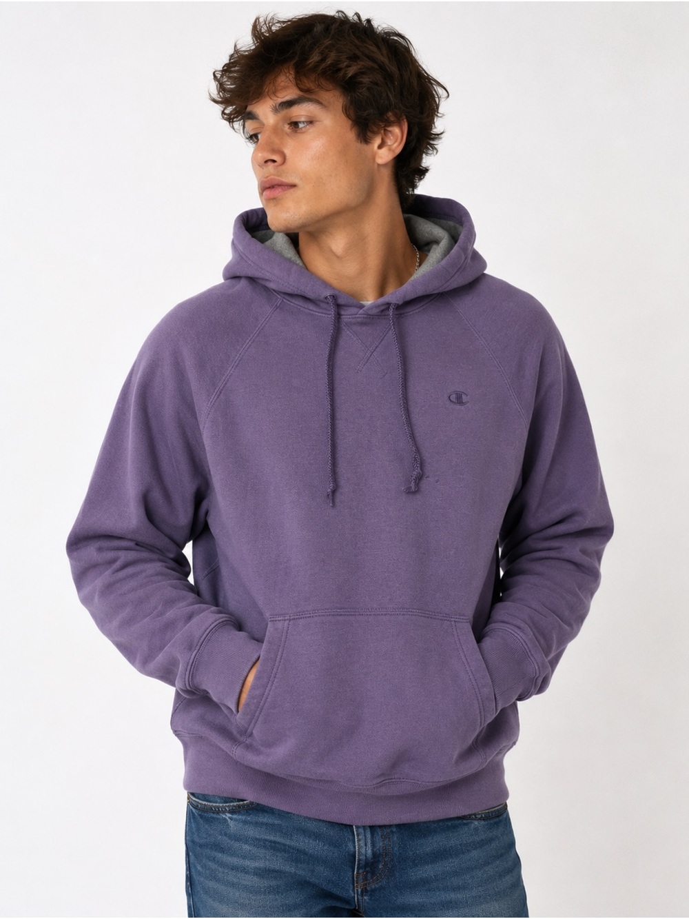 Champion Men's Lavender Pullover Hoodie